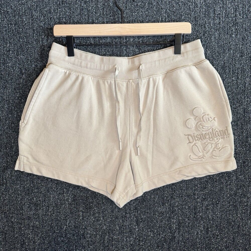 Disney Parks Disneyland Mickey Mouse Embossed Embroidered Shorts Womens Sz Large
